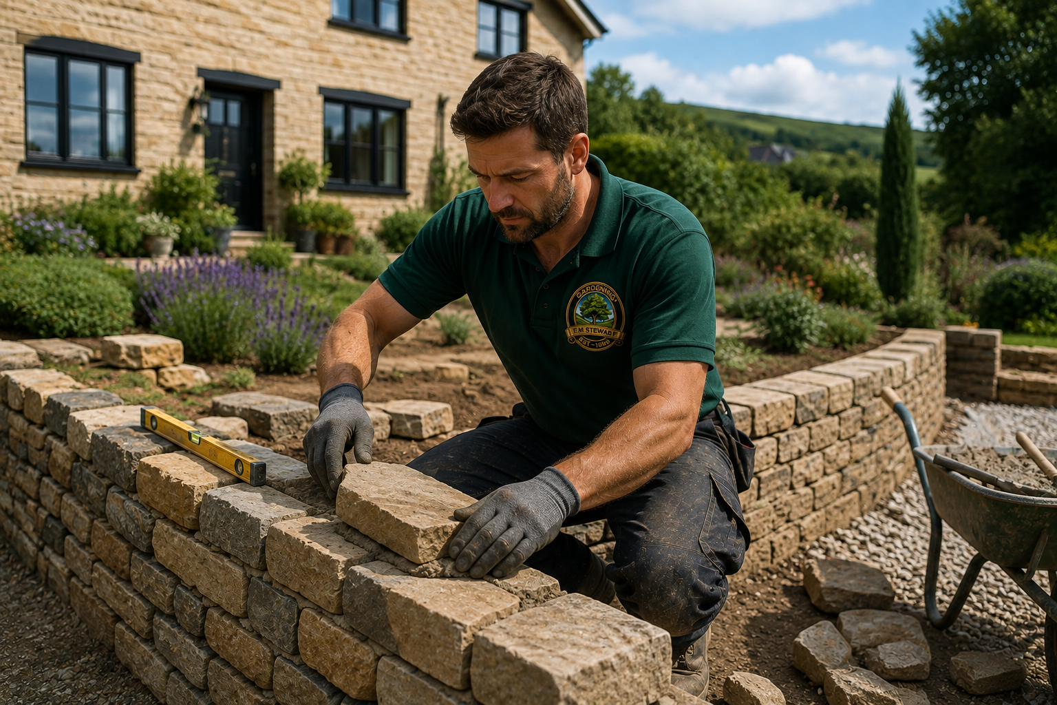 F.M Stewart Gardening providing garden walls