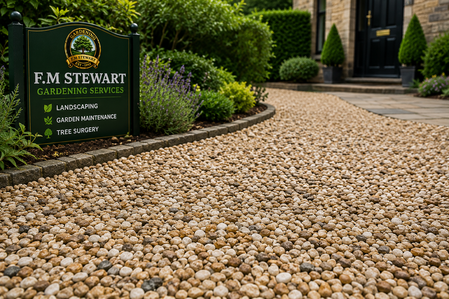 F.M Stewart Gardening providing stone chipping